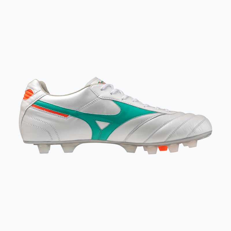 Football boots Mizuno Morelia II Elite FG white/arcadia/lava orange 2