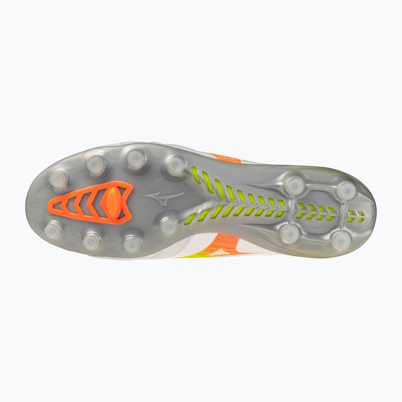 Football boots Mizuno Monarcida Neo III Elite FG white/evening primrose/lava orange 2