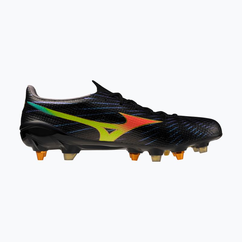 Football boots Mizuno Alfa III Elite Mix black/lava orange/evening primrose 2