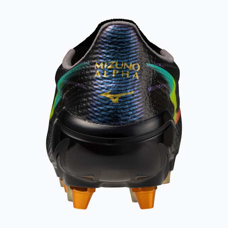 Football boots Mizuno Alfa III Elite Mix black/lava orange/evening primrose 3