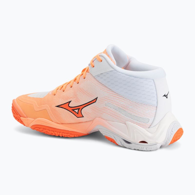 Volleyball shoes Mizuno Wave Lightning Elite Mid Flamingo Coral/Lava Orange/White 3