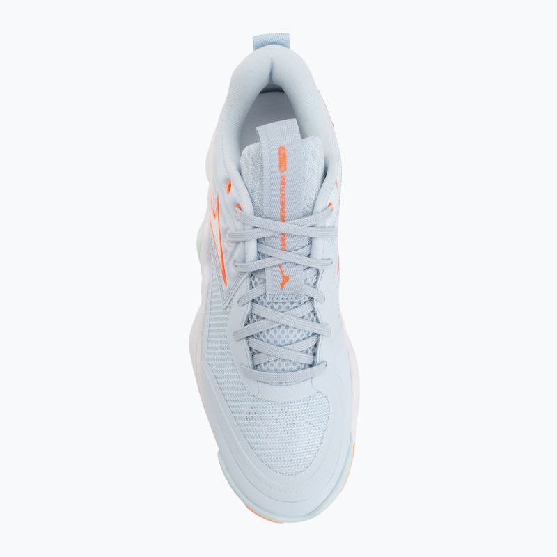 Women's volleyball shoes Mizuno Wave Momentum Elite blue finch/white/lava orange 5