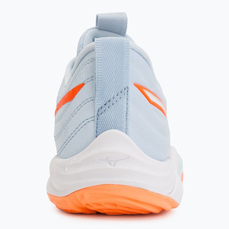 Women's volleyball shoes Mizuno Wave Momentum Elite blue finch/white/lava orange 6