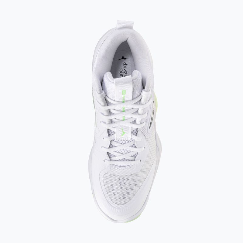 Women's volleyball shoes Mizuno Wave Momentum Elite Mid white/balsam green/ambrosia 5