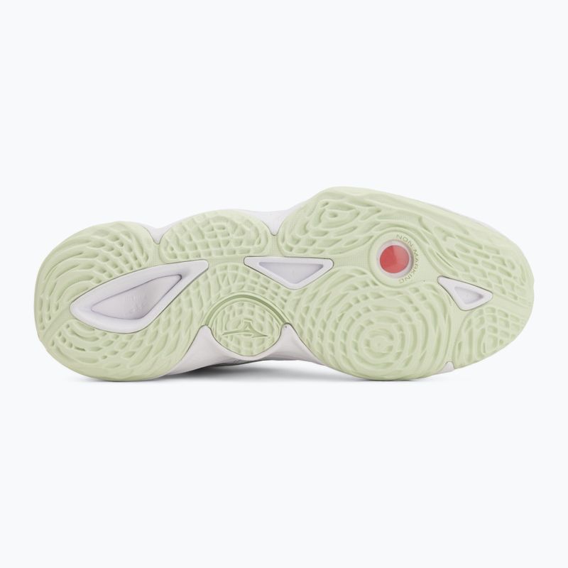 Women's volleyball shoes Mizuno Wave Momentum Elite Mid white/balsam green/ambrosia 4