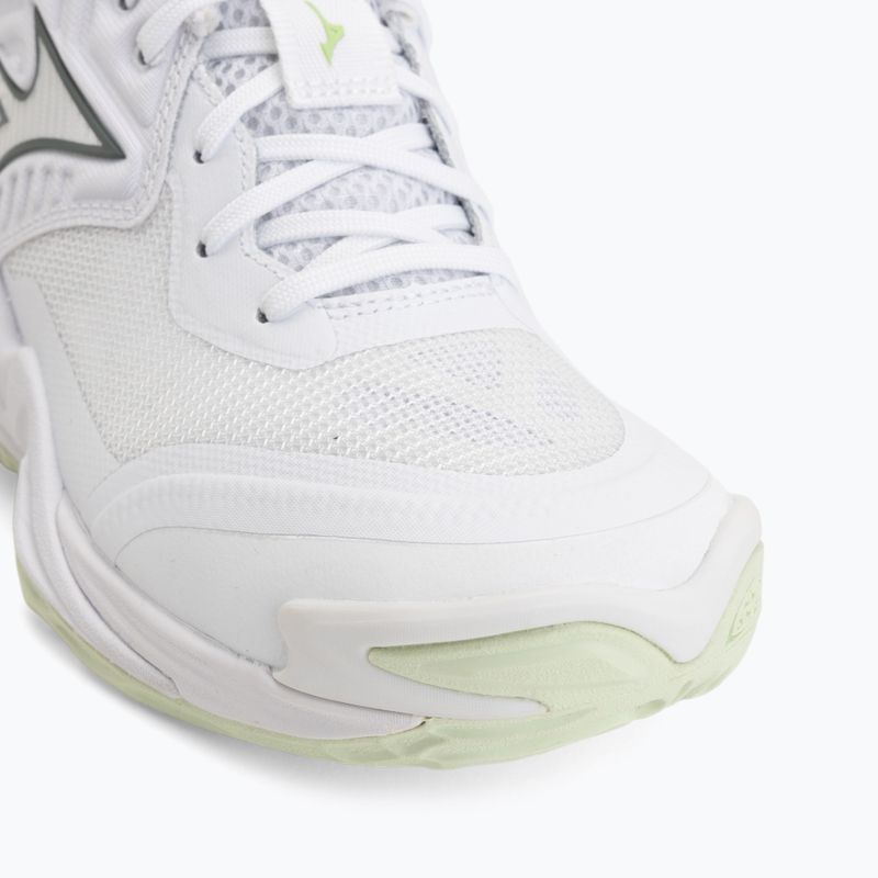 Women's volleyball shoes Mizuno Wave Momentum Elite Mid white/balsam green/ambrosia 7