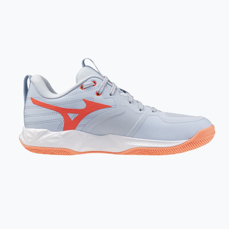 Women's volleyball shoes Mizuno Wave Momentum Pro blue finch/lava orange/flamingo coral 2