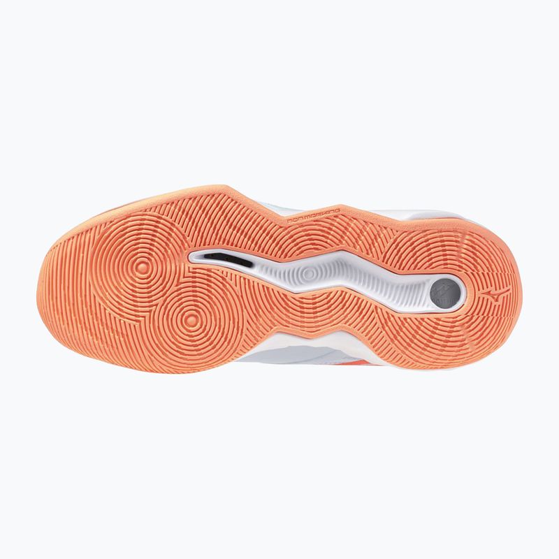 Women's volleyball shoes Mizuno Wave Momentum Pro blue finch/lava orange/flamingo coral 4