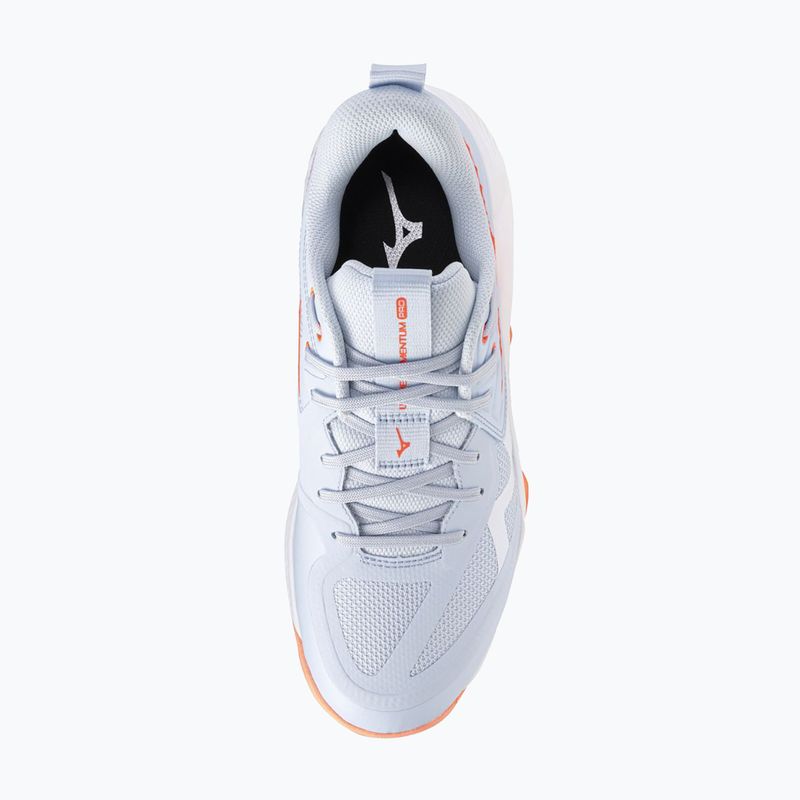 Women's volleyball shoes Mizuno Wave Momentum Pro blue finch/lava orange/flamingo coral 5