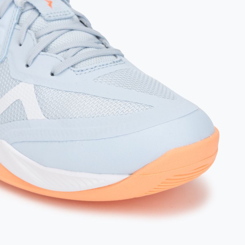 Women's volleyball shoes Mizuno Wave Momentum Pro blue finch/lava orange/flamingo coral 7