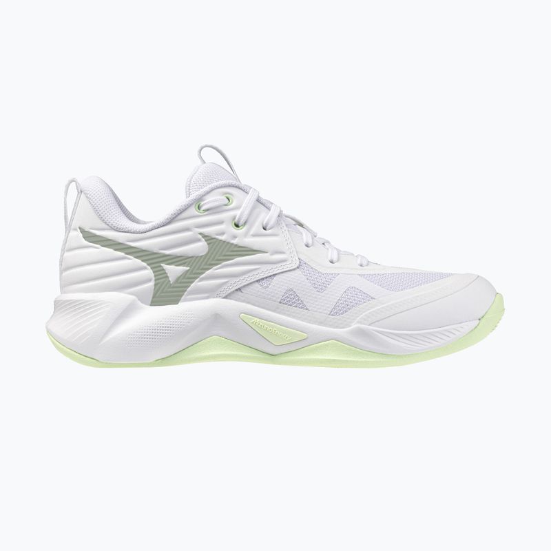 Women's volleyball shoes Mizuno Wave Momentum Pro white/aqua gray/ambrosia