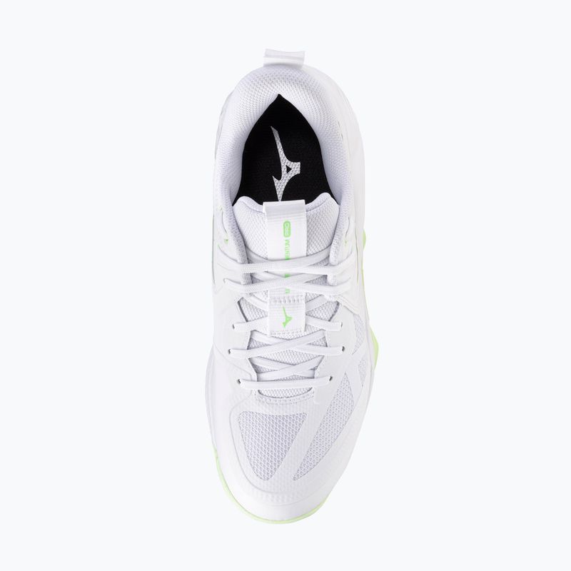 Women's volleyball shoes Mizuno Wave Momentum Pro white/aqua gray/ambrosia 5