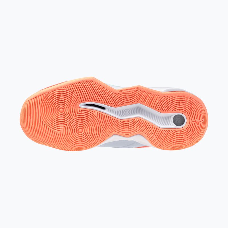 Women's volleyball shoes Mizuno Wave Momentum Pro Mid blue finch/lava orange/flamingo coral 4