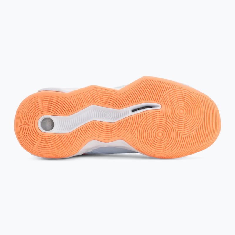 Women's volleyball shoes Mizuno Wave Momentum Pro Mid blue finch/lava orange/flamingo coral 4