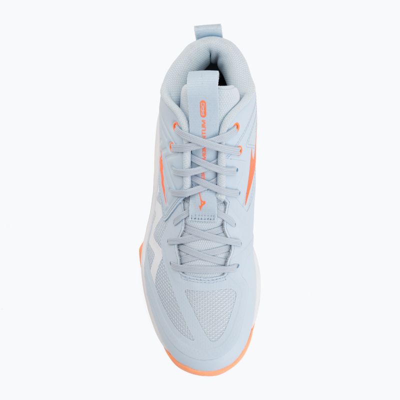 Women's volleyball shoes Mizuno Wave Momentum Pro Mid blue finch/lava orange/flamingo coral 5