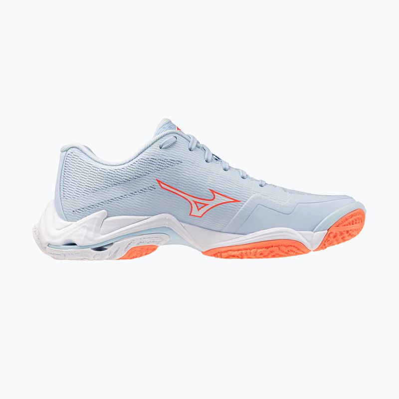 Women's volleyball shoes Mizuno Wave Lightning Elite blue finch/white/lava orange 2