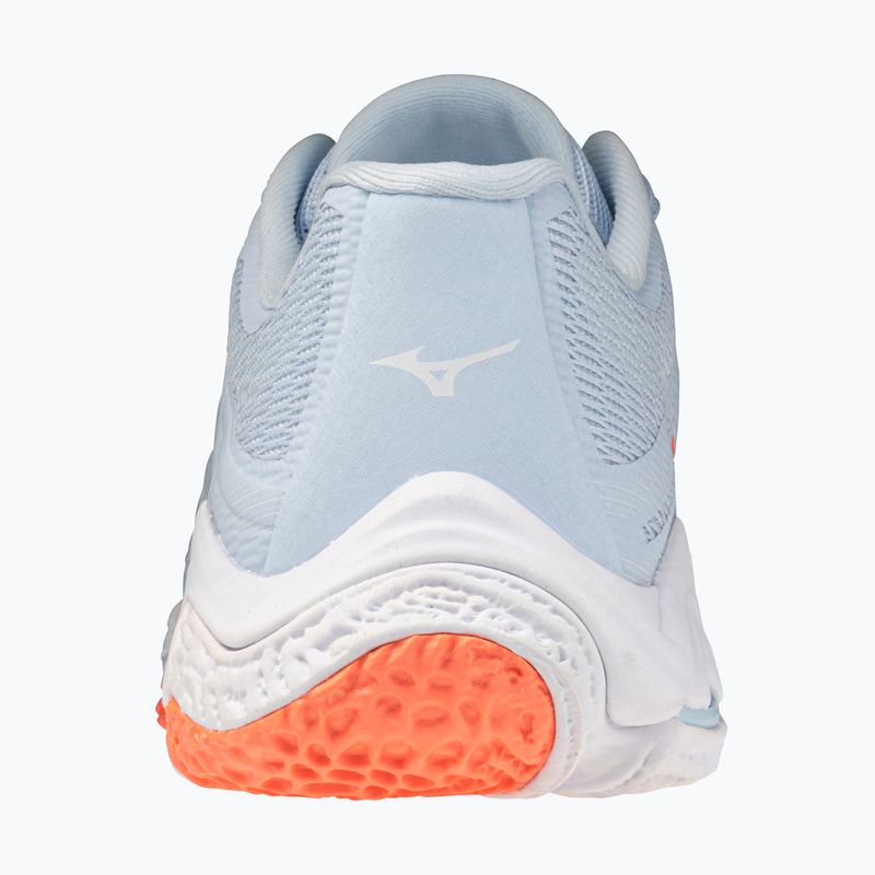 Women's volleyball shoes Mizuno Wave Lightning Elite blue finch/white/lava orange 3