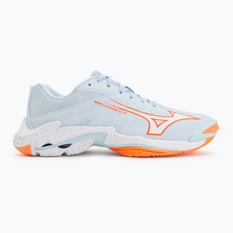Women's volleyball shoes Mizuno Wave Lightning Elite blue finch/white/lava orange 2