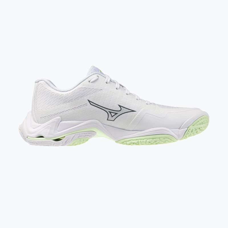 Women's volleyball shoes Mizuno Wave Lightning Elite white/balsam green/ambrosia 2
