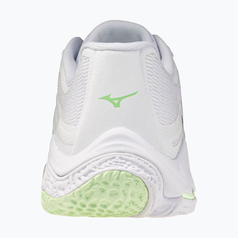Women's volleyball shoes Mizuno Wave Lightning Elite white/balsam green/ambrosia 3