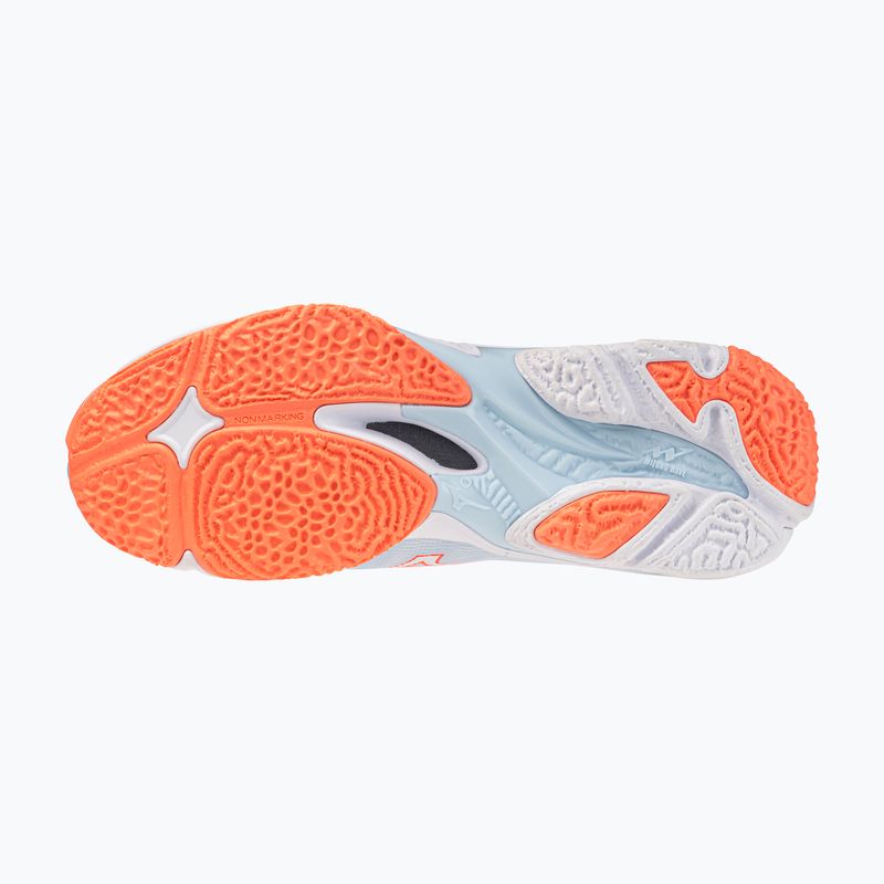 Women's volleyball shoes Mizuno Wave Lightning Elite Mid blue finch/whitelava orange 4