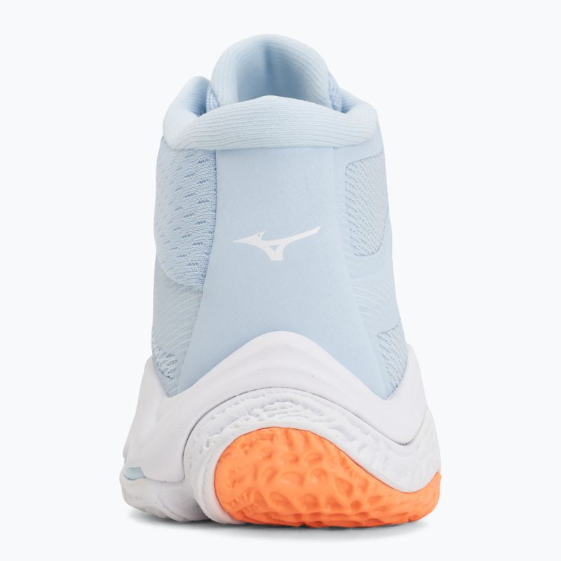 Women's volleyball shoes Mizuno Wave Lightning Elite Mid blue finch/whitelava orange 6