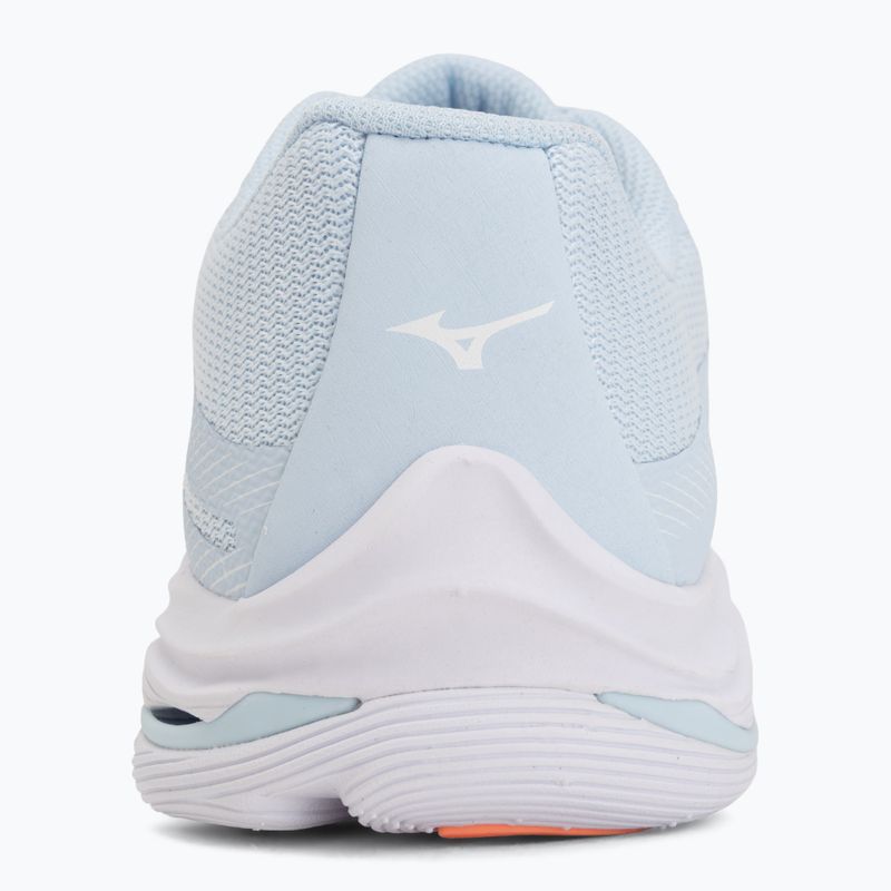 Women's volleyball shoes Mizuno Wave Lightning Pro blue finch/lava orange/flamingo coral 6