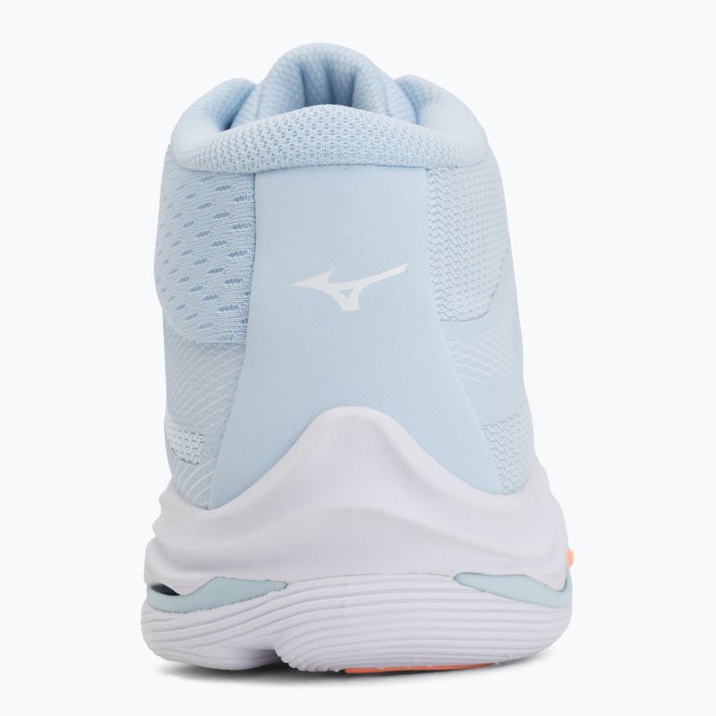 Women's volleyball shoes Mizuno Wave Lightning Pro Mid blue finch/lava orange/flamingo coral 6