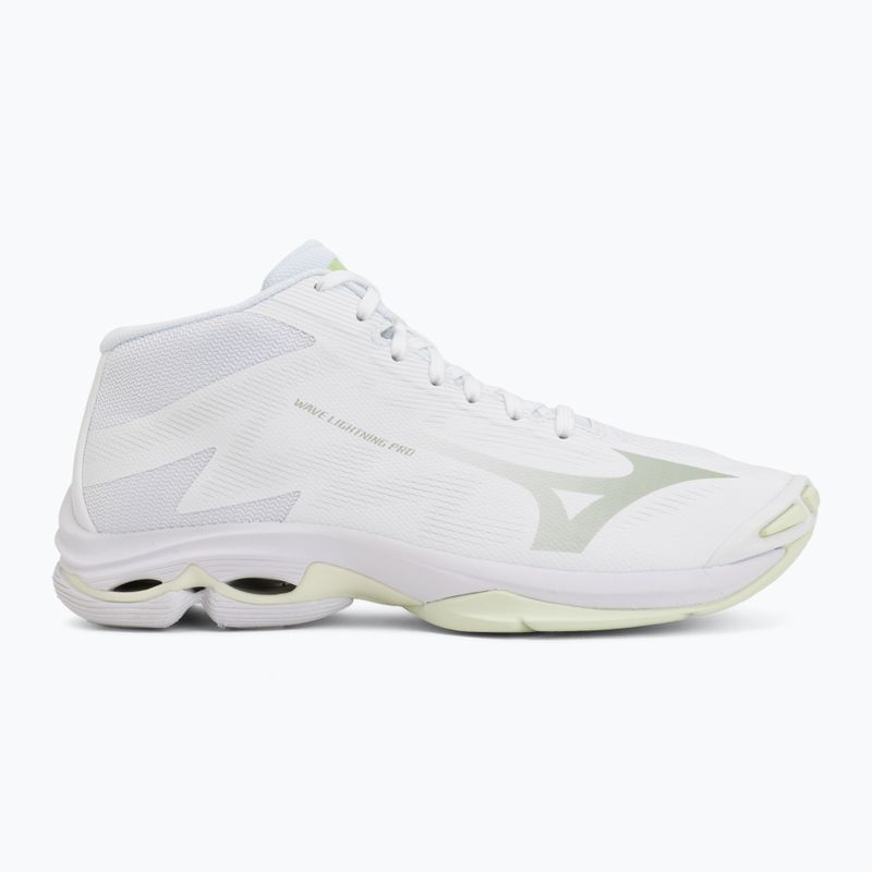 Women's volleyball shoes Mizuno Wave Lightning Pro Mid white/aqua gray/ambrosia 2