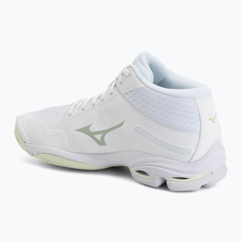 Women's volleyball shoes Mizuno Wave Lightning Pro Mid white/aqua gray/ambrosia 3