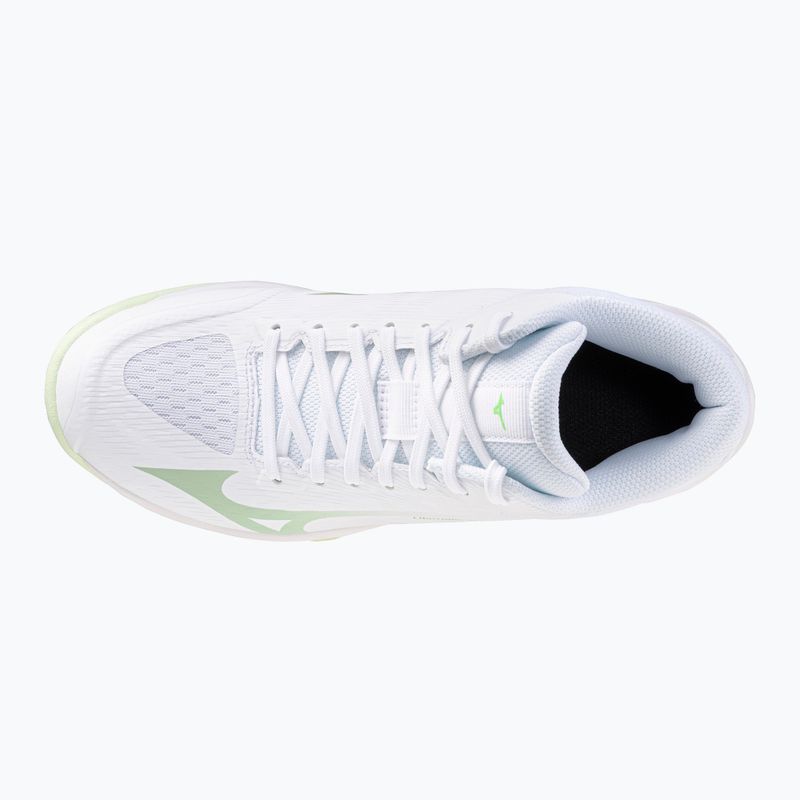 Women's volleyball shoes Mizuno Lightning Select Mid white/aqua gray/ambrosia 5
