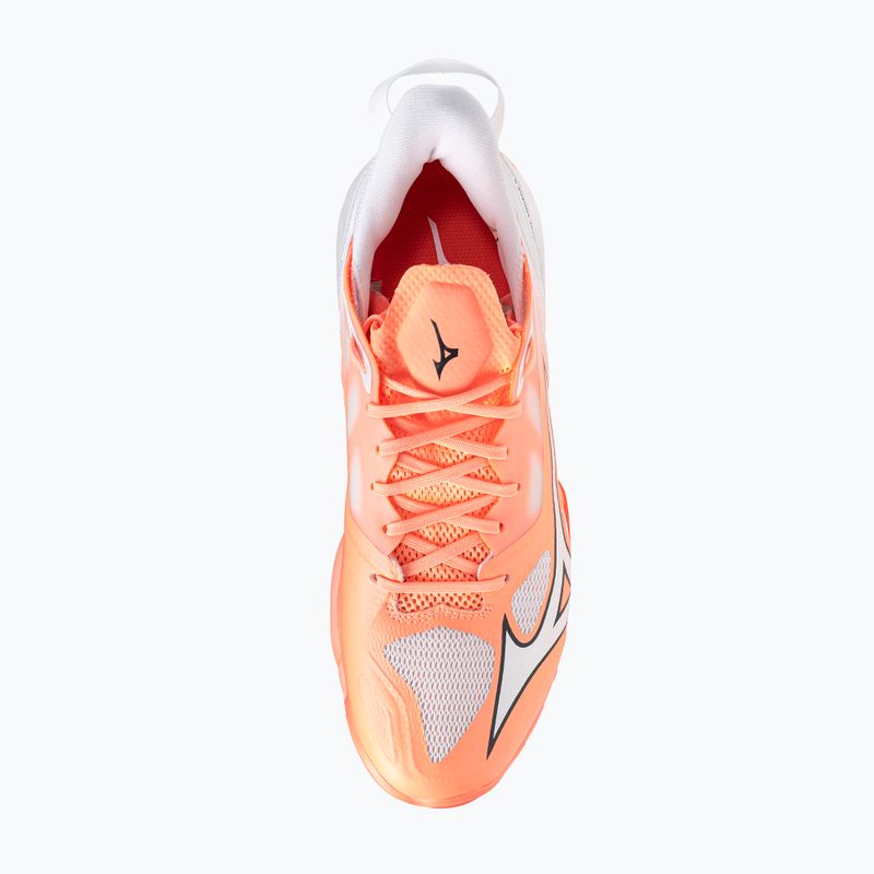 Handball shoes Mizuno Wave Mirage 5 flamingo coral/white 5