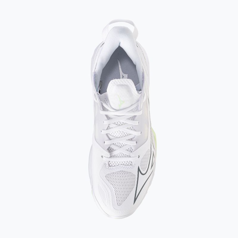 Women's handball shoes Mizuno Wave Mirage 5 white/balsam green 5