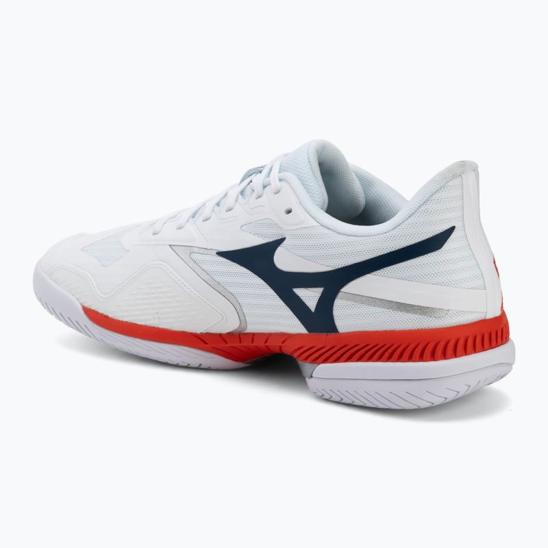 Men's tennis shoes Mizuno Wave Exceed Court AC white/insignia blue/orange 3