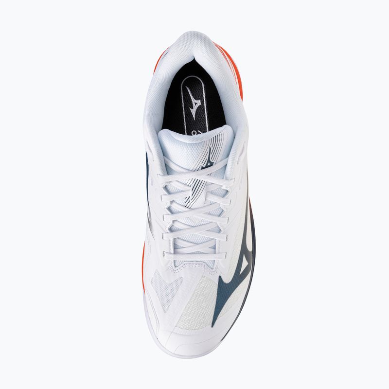 Men's tennis shoes Mizuno Wave Exceed Court AC white/insignia blue/orange 5