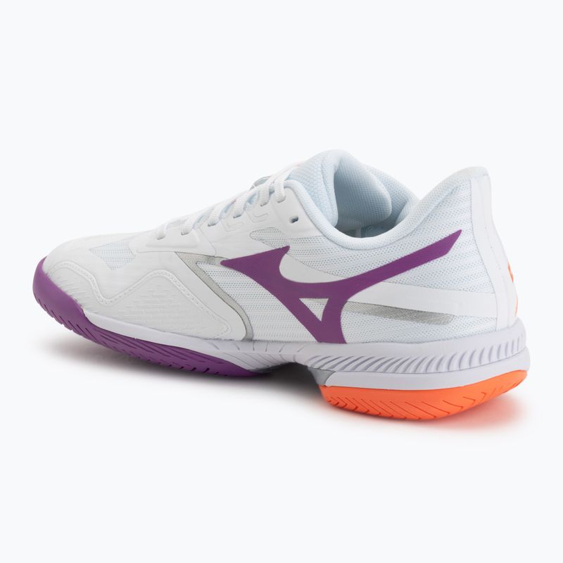 Women's tennis shoes Mizuno Wave Exceed Court AC white/dahlia/lava orange 3