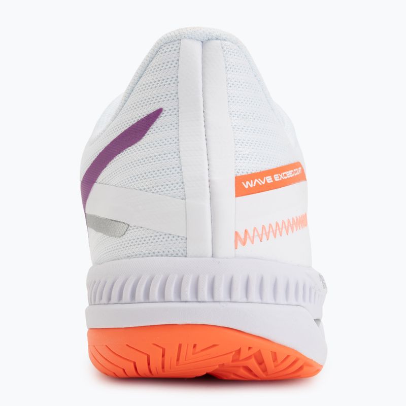Women's tennis shoes Mizuno Wave Exceed Court AC white/dahlia/lava orange 6