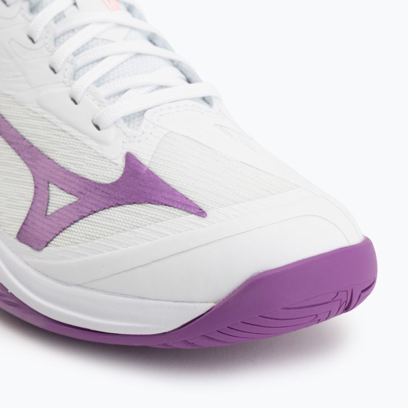 Women's tennis shoes Mizuno Wave Exceed Court AC white/dahlia/lava orange 7