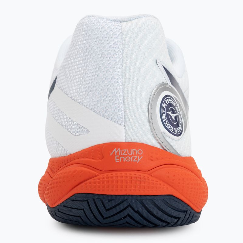 Men's tennis shoes Mizuno Wave Enforce Court 2 AC white/insignia blue/orange 6