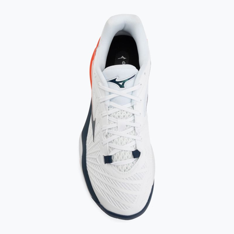 Men's tennis shoes Mizuno Neo Ace AC white/insignia blue/orange 5