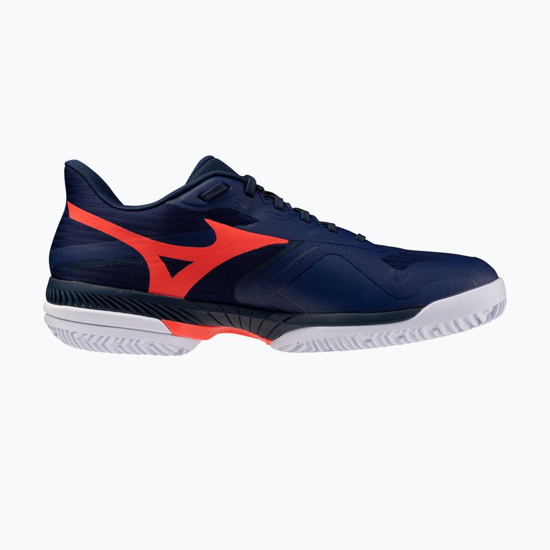 Men's tennis shoes Mizuno Wave Exceed Court CC beacon blue/lava orange/white 2