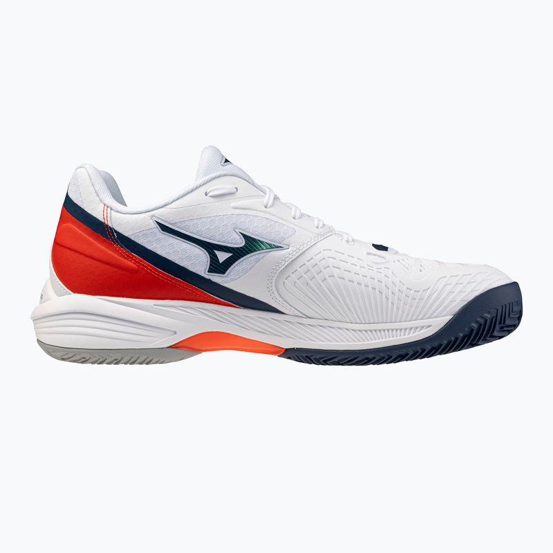 Men's tennis shoes Mizuno Neo Ace CC white/insignia blue/orange 2