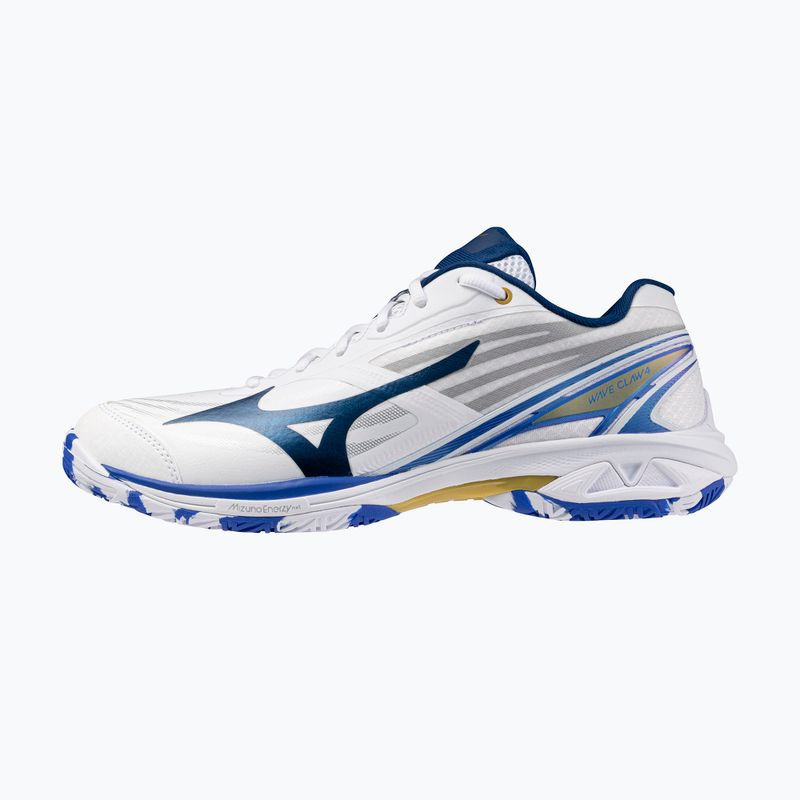 Women's badminton shoes Mizuno Wave Claw 4 white/dazzling blue/stargazer