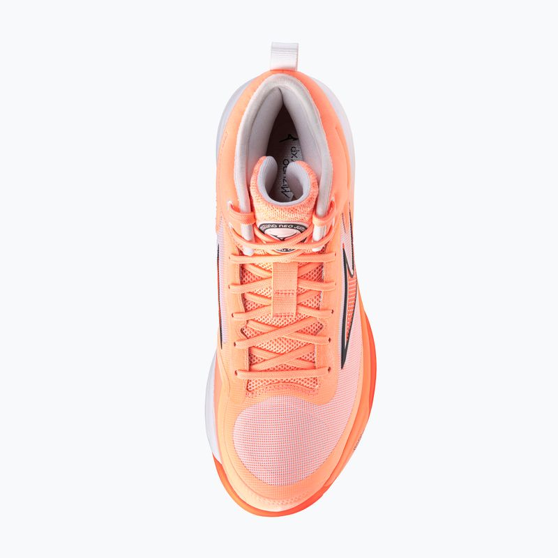 Volleyball shoes Mizuno Neo Jump Mid flamingo coral/lava orange/white 5