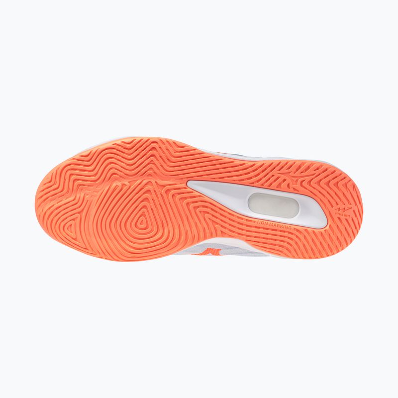 Women's volleyball shoes Mizuno Wave Luminous Elite blue finch/lava orange/flamingo coral 4