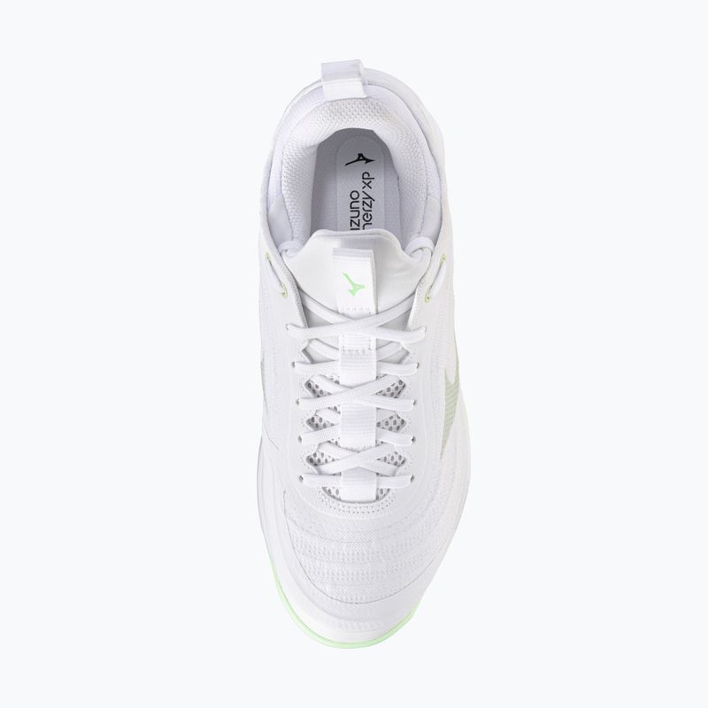 Women's volleyball shoes Mizuno Wave Luminous Elite white/aqua gray/ambrosia 5