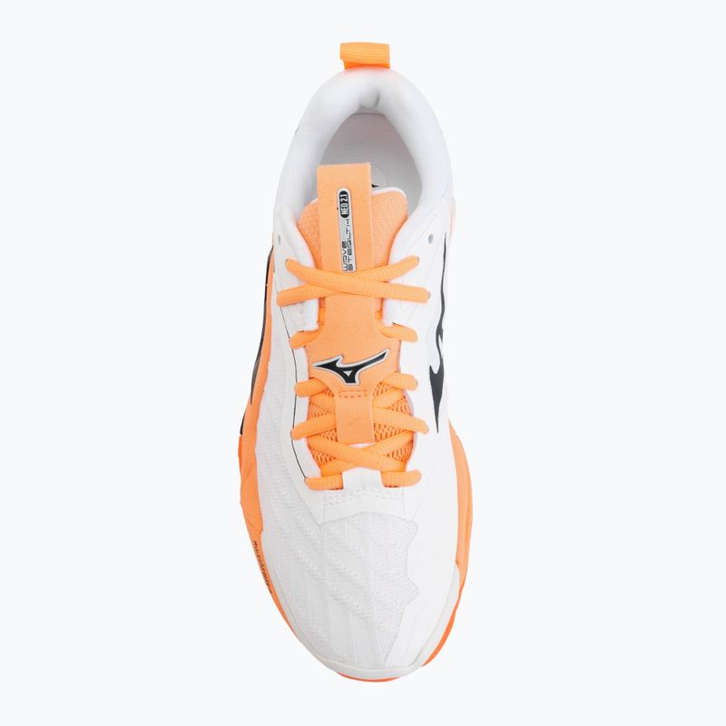 Handball shoes Mizuno Wave Stealth Neo 2.1 white/black/flamingo coral 5