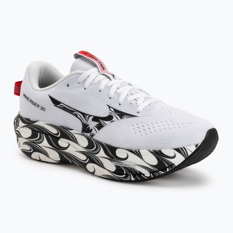 Men's running shoes Mizuno Wave Rider 30 Disclosure white/black/high risk red