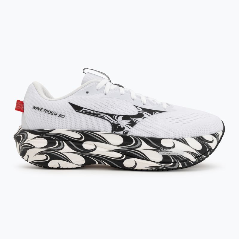 Men's running shoes Mizuno Wave Rider 30 Disclosure white/black/high risk red 2