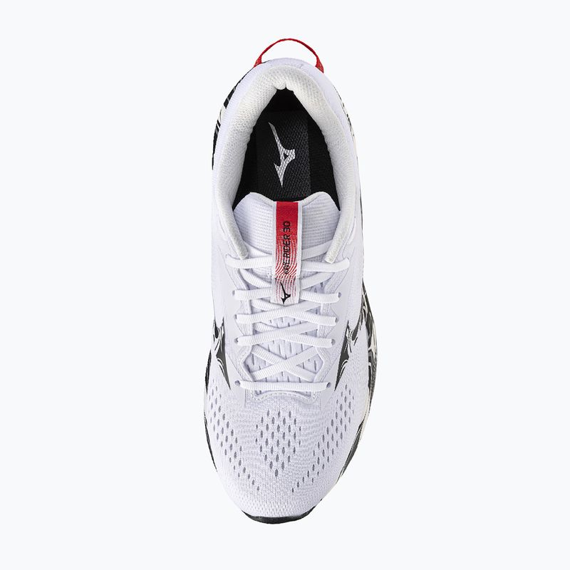 Men's running shoes Mizuno Wave Rider 30 Disclosure white/black/high risk red 5